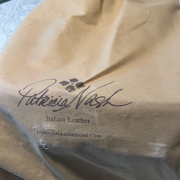 Patricia Nash Vintage Map Print Tan Leather Carryon Vertical Suitcase - Picture 14 of 15